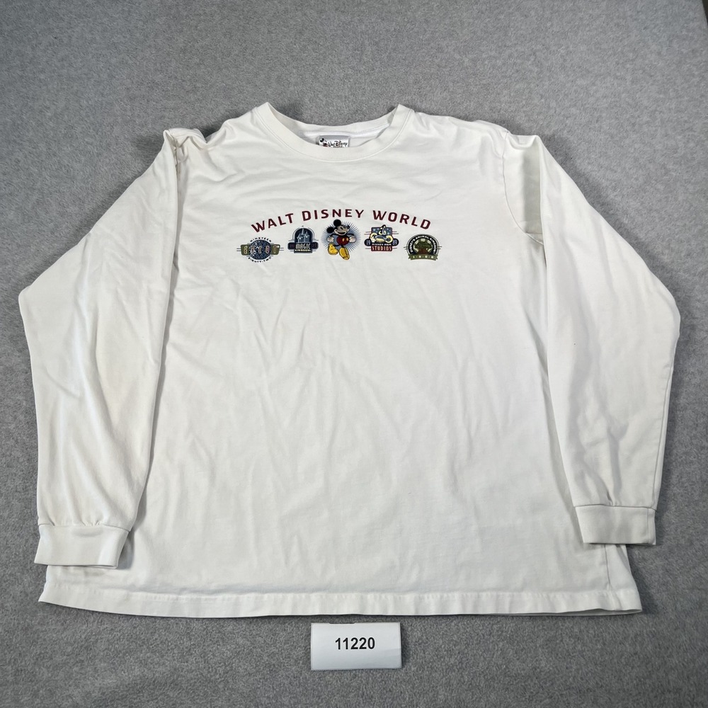 Walt Disney World Shirt Mens 3XL White Graphic Cotton Crew Neck